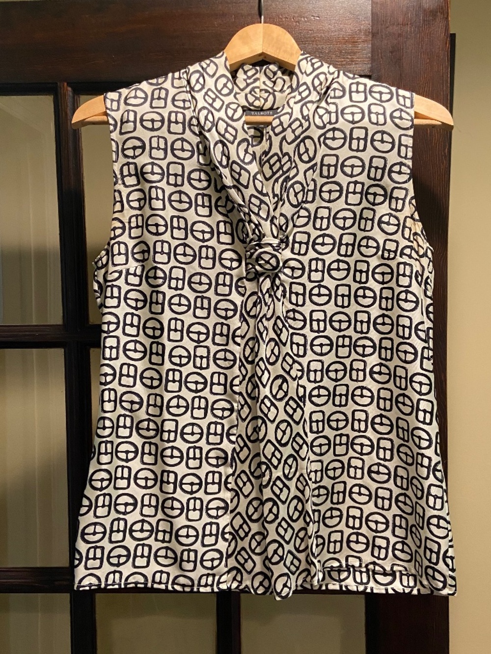Talbots 100% Silk Short Sleeve Blouse
